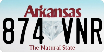 AR license plate 874VNR