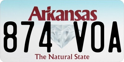 AR license plate 874VOA