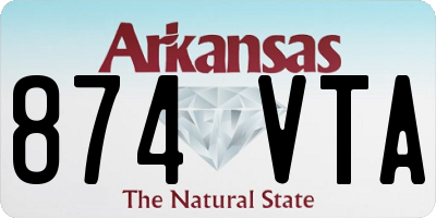 AR license plate 874VTA