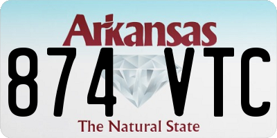 AR license plate 874VTC