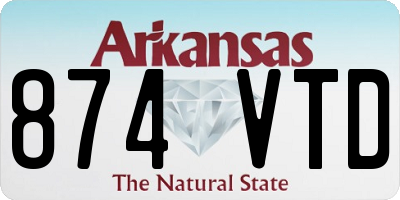 AR license plate 874VTD