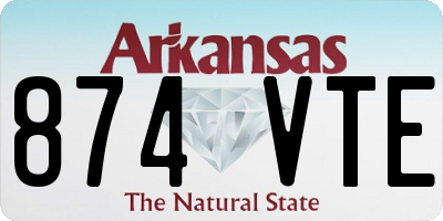AR license plate 874VTE