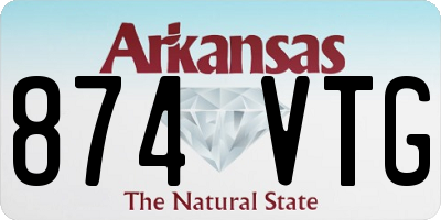 AR license plate 874VTG