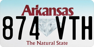 AR license plate 874VTH