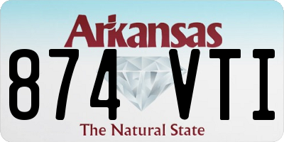 AR license plate 874VTI