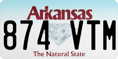 AR license plate 874VTM