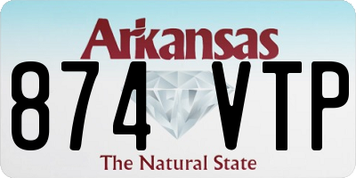 AR license plate 874VTP