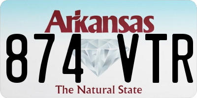 AR license plate 874VTR
