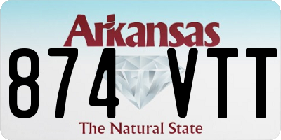 AR license plate 874VTT