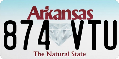 AR license plate 874VTU