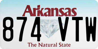 AR license plate 874VTW