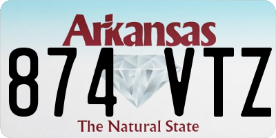 AR license plate 874VTZ