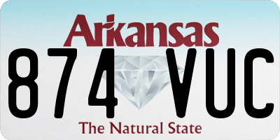 AR license plate 874VUC