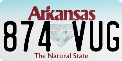 AR license plate 874VUG