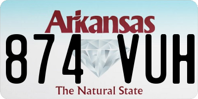 AR license plate 874VUH