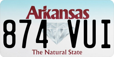 AR license plate 874VUI