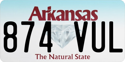 AR license plate 874VUL