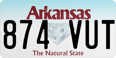 AR license plate 874VUT