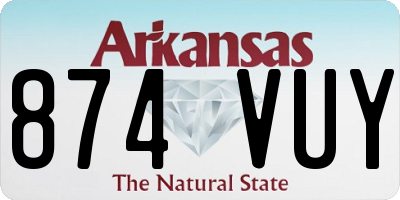 AR license plate 874VUY