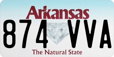 AR license plate 874VVA