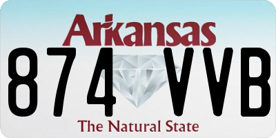 AR license plate 874VVB