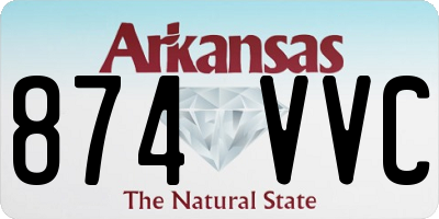 AR license plate 874VVC