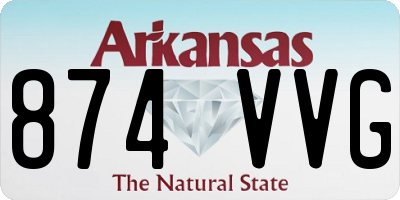 AR license plate 874VVG