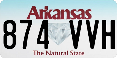 AR license plate 874VVH