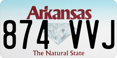 AR license plate 874VVJ