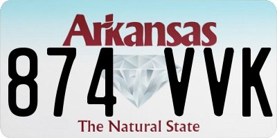 AR license plate 874VVK