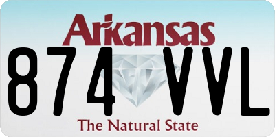 AR license plate 874VVL