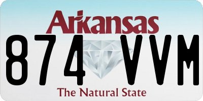AR license plate 874VVM