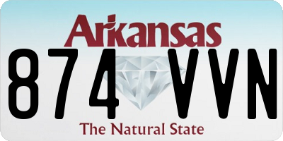 AR license plate 874VVN