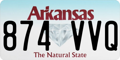 AR license plate 874VVQ