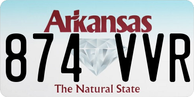 AR license plate 874VVR