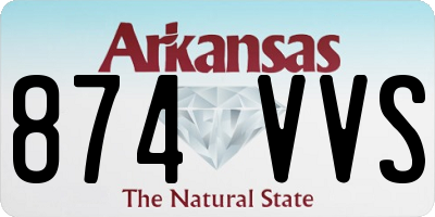 AR license plate 874VVS