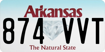 AR license plate 874VVT