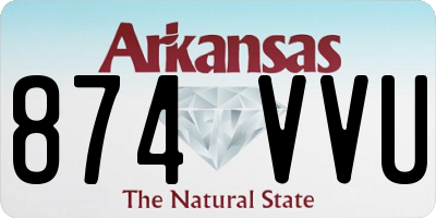 AR license plate 874VVU
