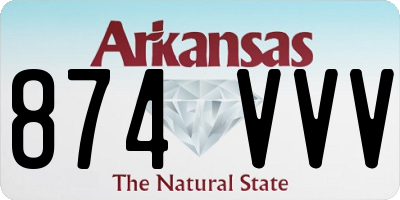 AR license plate 874VVV