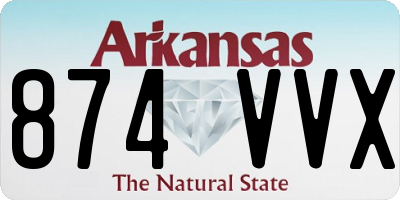 AR license plate 874VVX