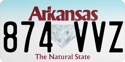 AR license plate 874VVZ