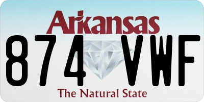 AR license plate 874VWF