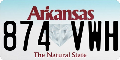 AR license plate 874VWH