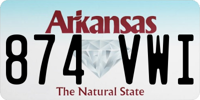 AR license plate 874VWI