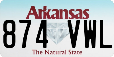 AR license plate 874VWL