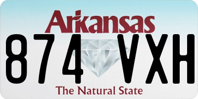 AR license plate 874VXH