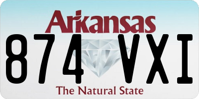 AR license plate 874VXI
