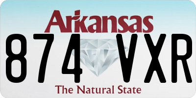 AR license plate 874VXR