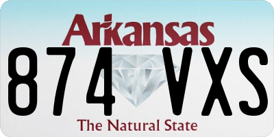 AR license plate 874VXS