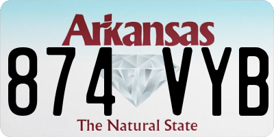 AR license plate 874VYB
